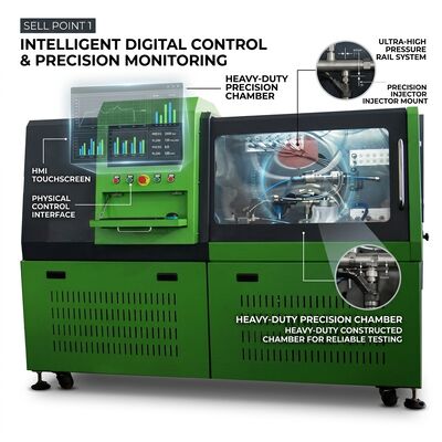 CRB-D1500 Common Rail Pump Test Bench dengan Heavy-Duty Fan Cooling 50.000+ Jam Operasi dan Pengendalian PLC Sederhana